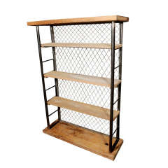 Vintage Reclaimed and Fabricated Industrial Bookcase / Shelving Unit