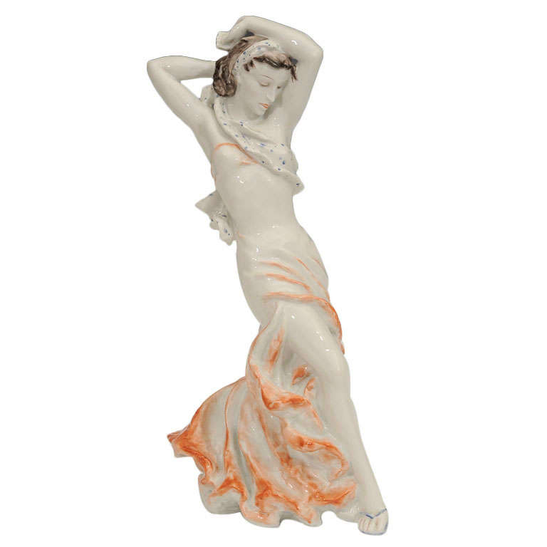 Rosenthal  Figurine  of 1940s Showgirl