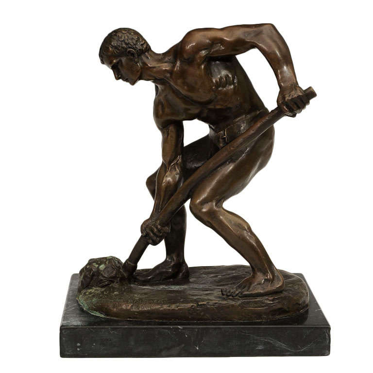 French Bronze Sculpture entitled "Worker" by A. Boucher at 1stdibs