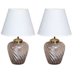 Pair of Modern Murano Table Lamps
