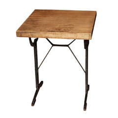 Vintage Small Butcher Block Table