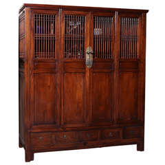 Unusual Accordian Door Elmwood Large Cabinet 9