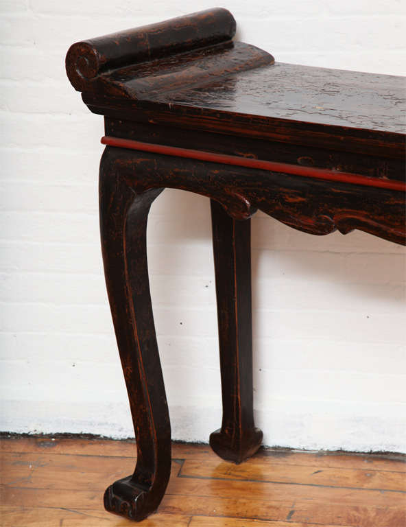 black chinese console table