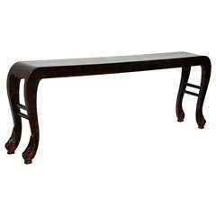 19th Century Black Lacquered Shanxi Console Table 4