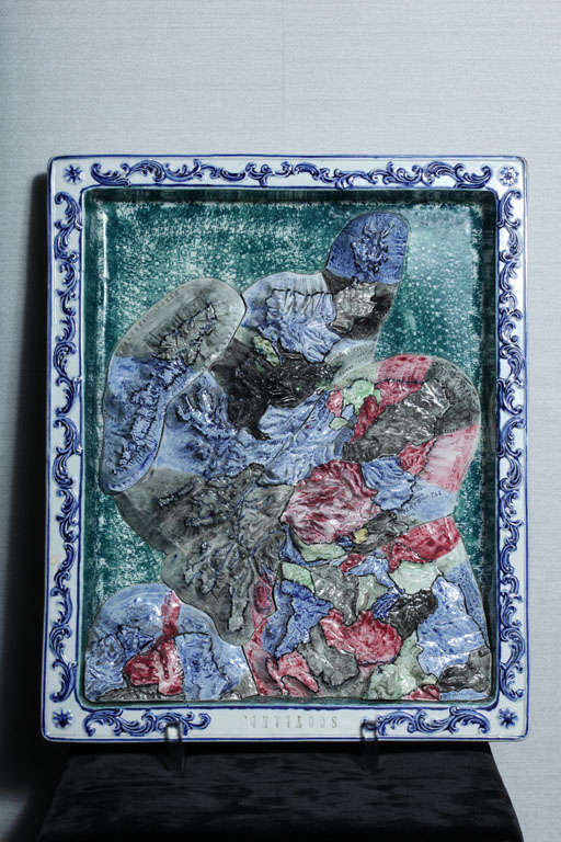 Unique Scottish Pottery Topographical Tray Of Scotland