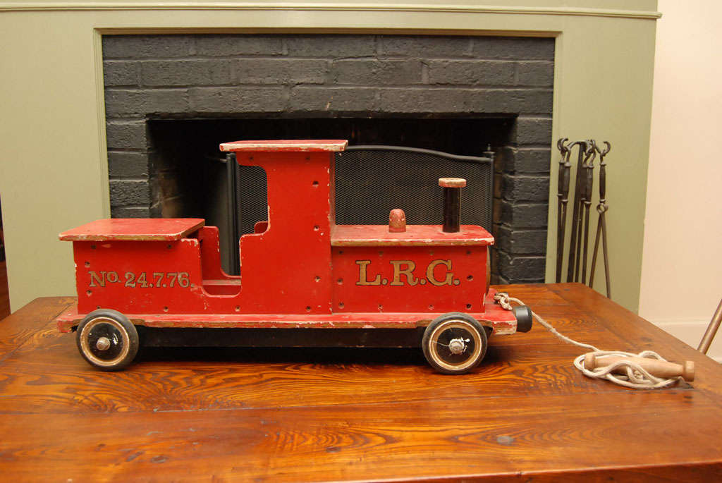 20th Century English Painted Antique Toy Train