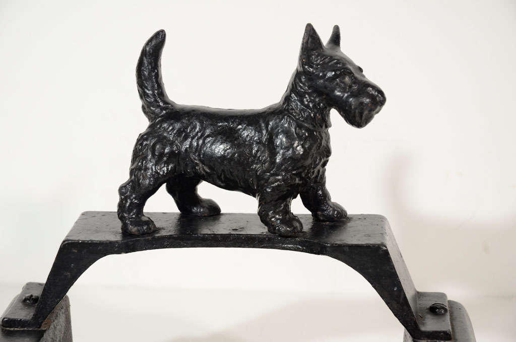 Antique Cast Iron Scottish Terrier Boot Scraper 1