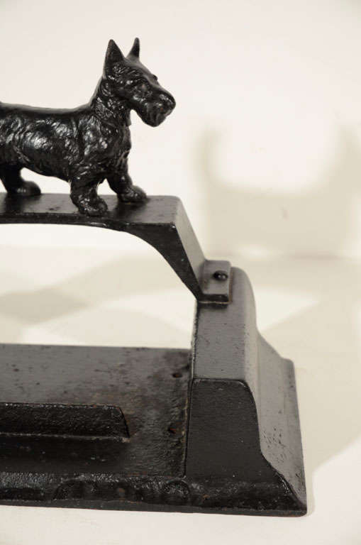 19th Century Antique Cast Iron Scottish Terrier Boot Scraper