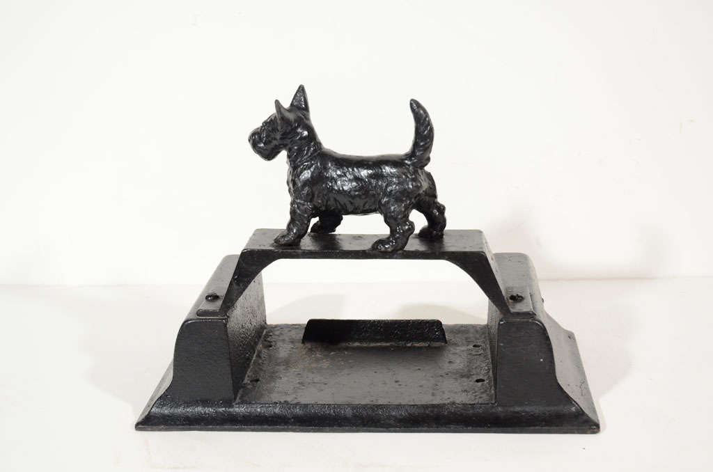 Antique Cast Iron Scottish Terrier Boot Scraper 3