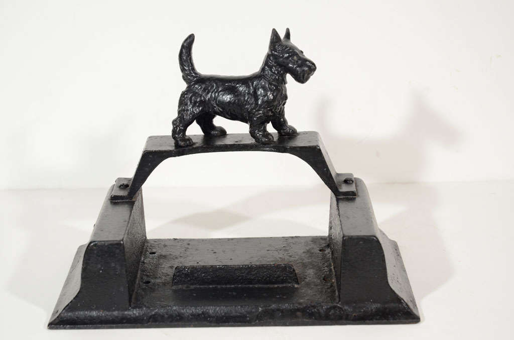 Antique Cast Iron Scottish Terrier Boot Scraper 4