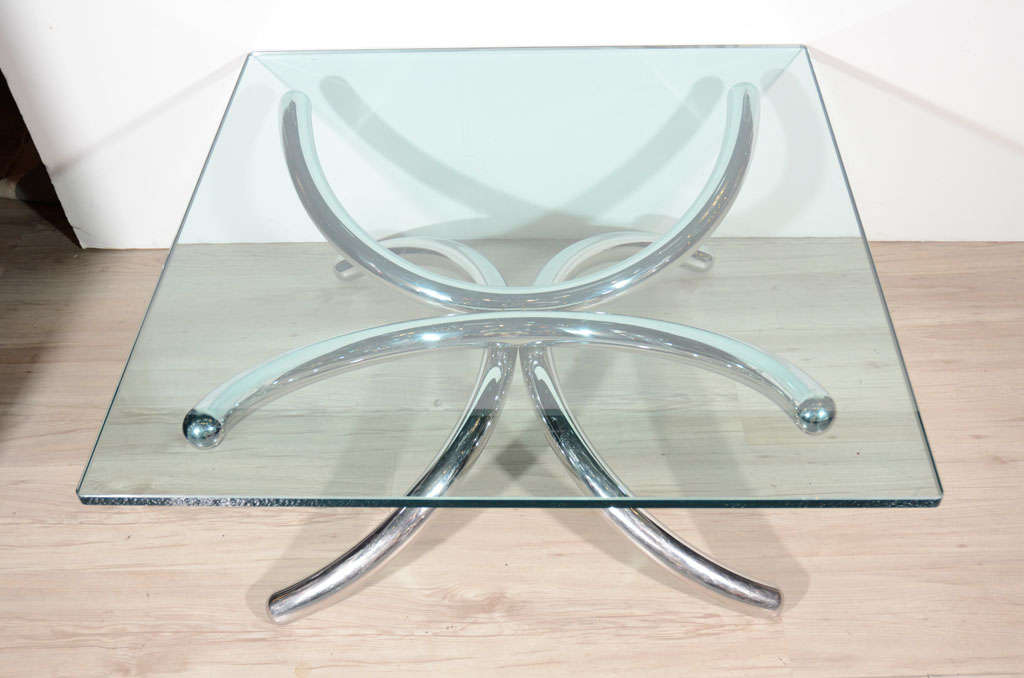 Italian Mid-Century Modern Coffee Table with Sculptural Base Design 4