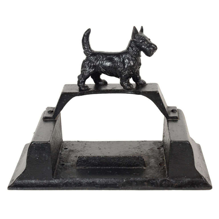 Antique Cast Iron Scottish Terrier Boot Scraper at 1stDibs