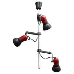 1970s, Italian Articulated Ceiling Fixture Signed Stilnovo