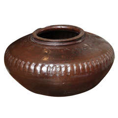Large Brown Clay Pot 1