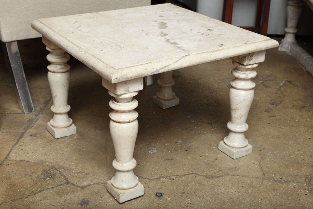 Indian White Marble Side Table