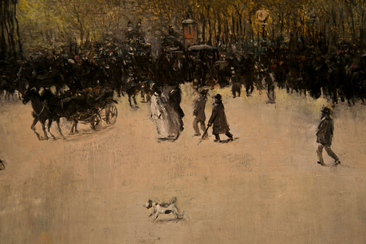 19th Century Street Scene by Gaston Veuvenot Leroux For Sale