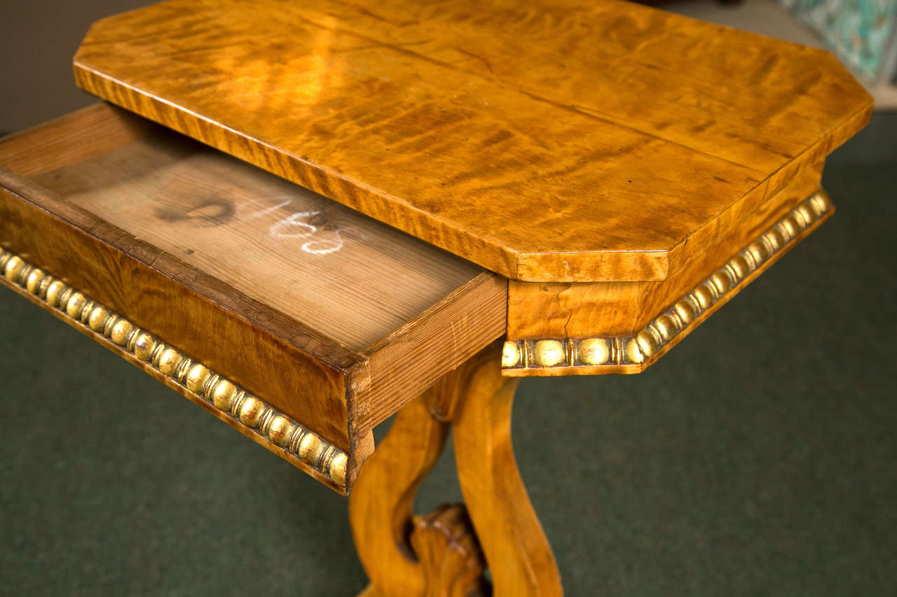 Lyre Form Side Table For Sale at 1stDibs