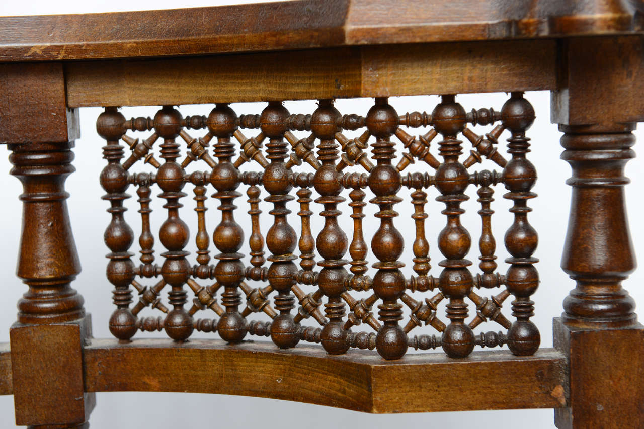 Pr Moroccan Arm, Corner Chairs/ Settee w/ Bone & Ivory Inlays, 19th Century 6
