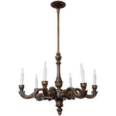 Hand Carved Beligum Wooden Chandelier, Circa 1900