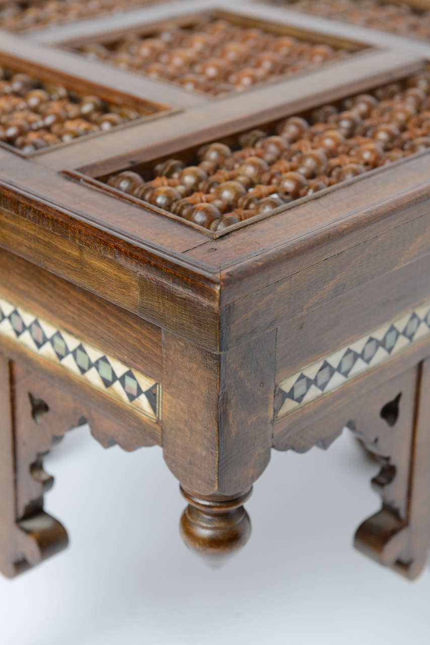 Moroccan Table Inlaid with Bone & Ivory, 19th Century 5