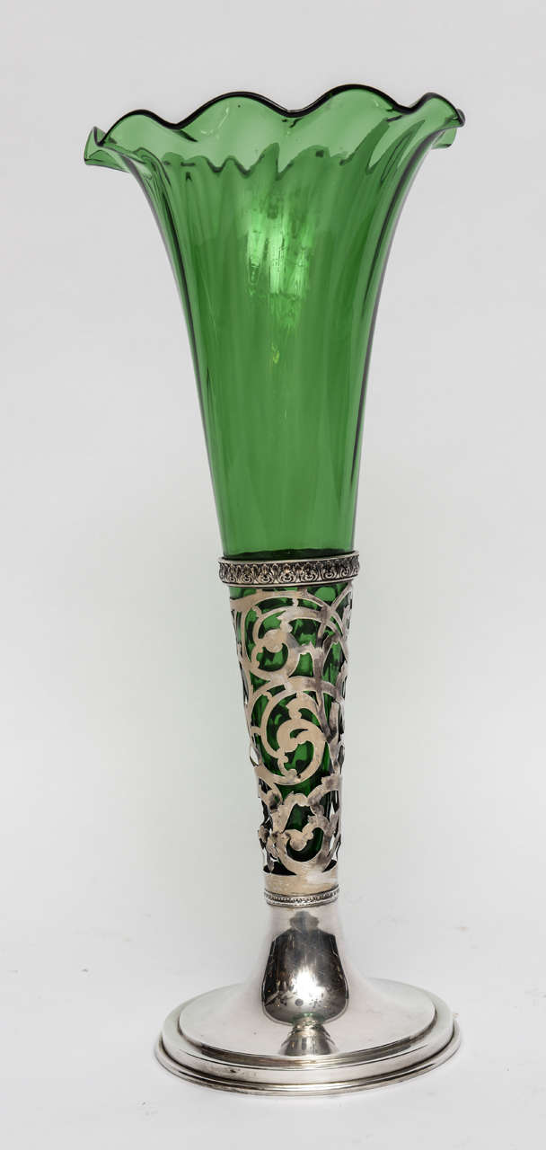 Sterling Silver Trumpet Vase, s. 