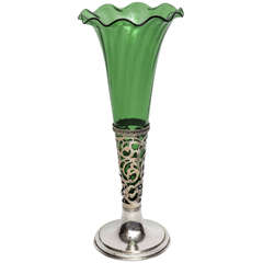 Sterling Silver Trumpet Vase, s. "F.Bucher & Sons", Late 19th Century