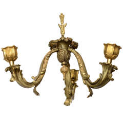 French Ormolu Rococo Petite Chandelier with Original Fittings, 19th Century