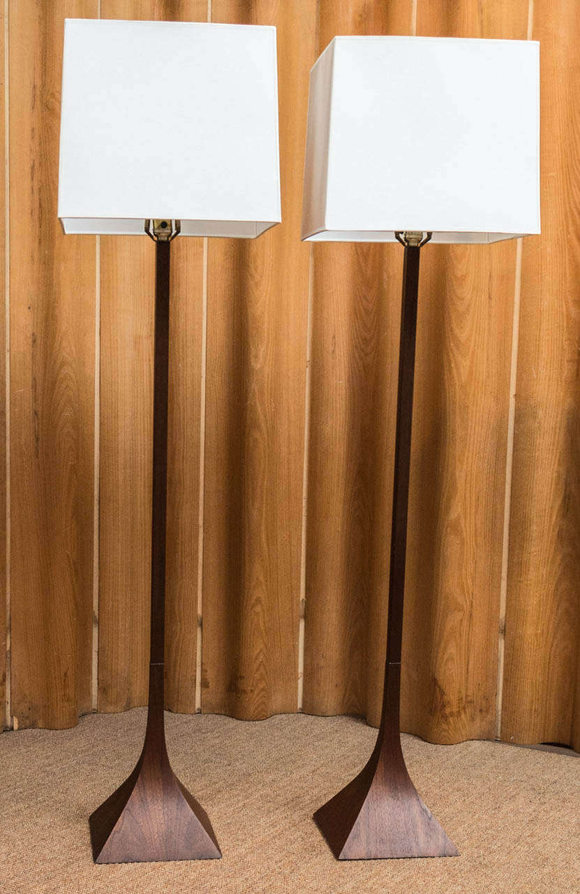Sculptural pair of floor lamps by Laurel, very good original condition.

**Please contact us directly if you are interested in pricing / shipping information**