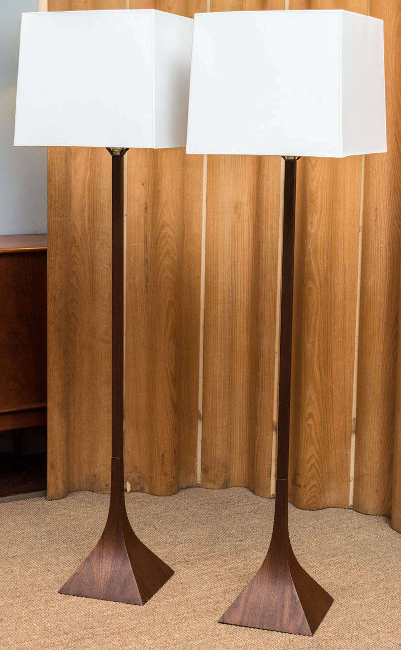 Mid-20th Century Pair of Laurel Floor Lamps