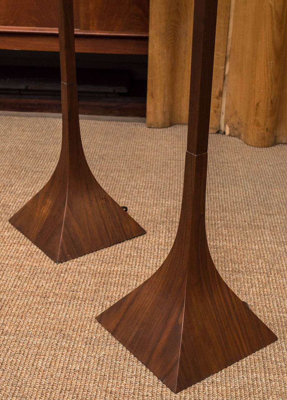 Metal Pair of Laurel Floor Lamps