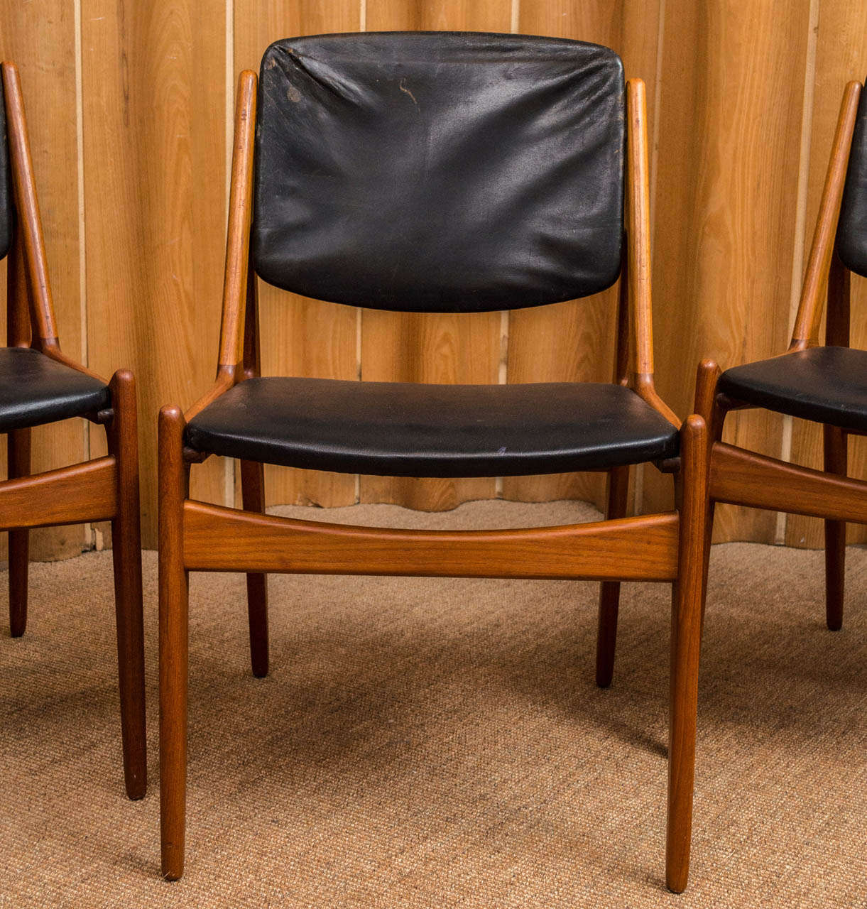 Set of Eight Arne Vodder Dining Chairs In Good Condition In San Francisco, CA