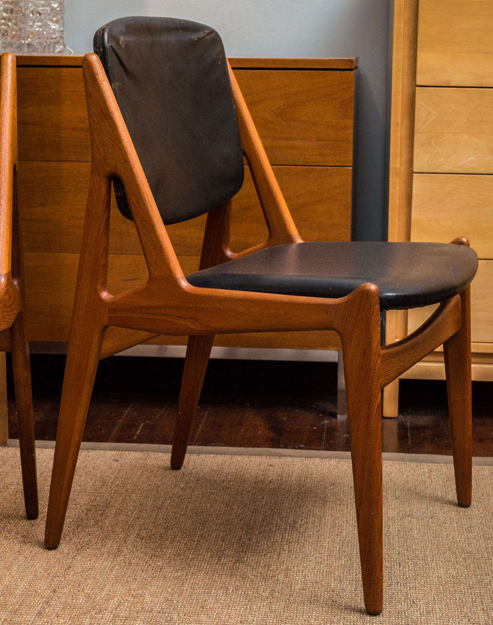 Mid-20th Century Set of Eight Arne Vodder Dining Chairs