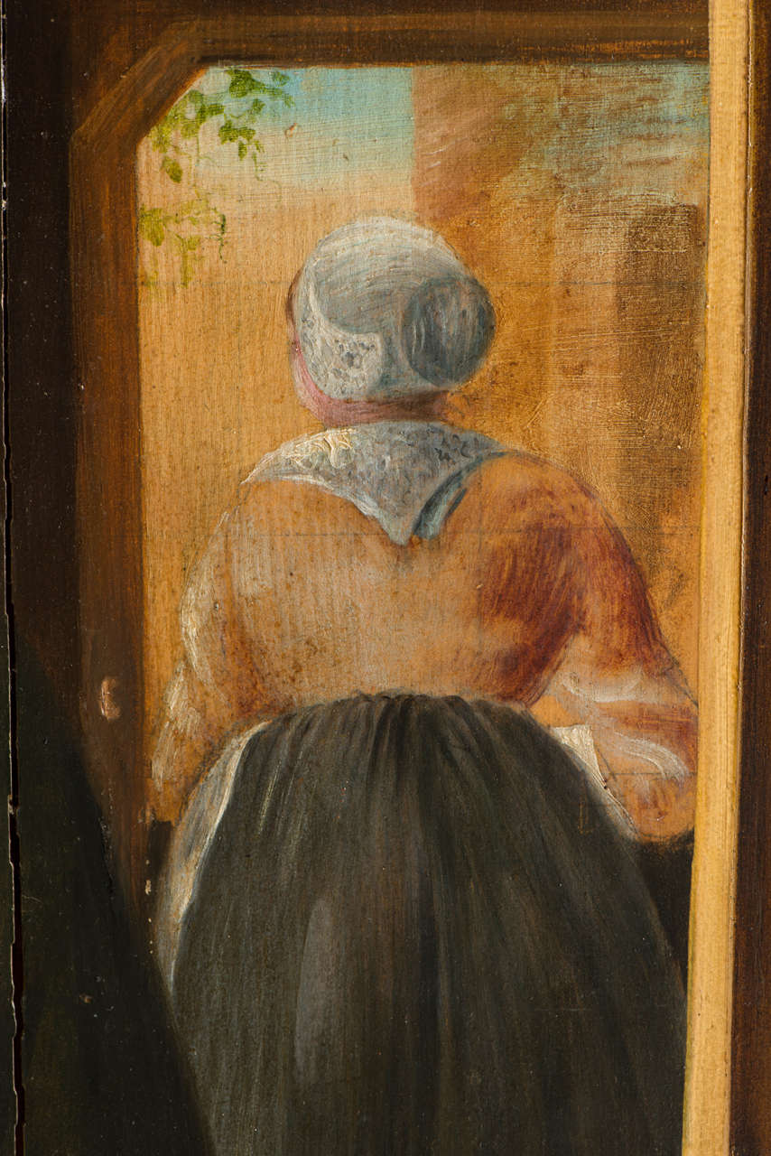 Cafe sign oil on wood