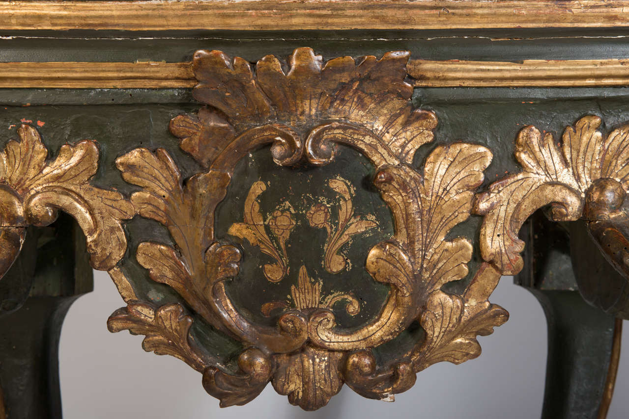 Painted and guilt side table