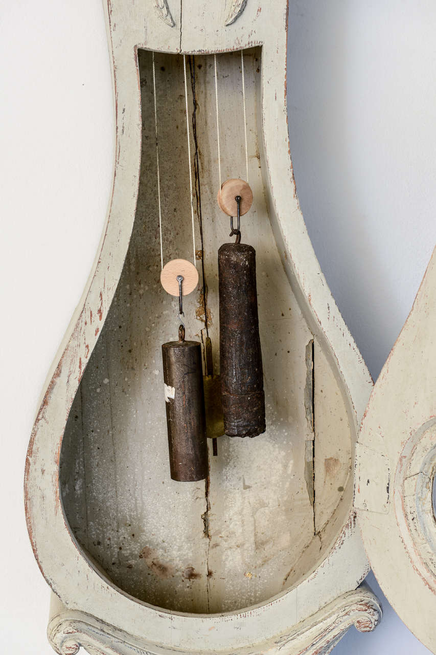 Antique Swedish Painted Mora Clock Early 19th Century 4