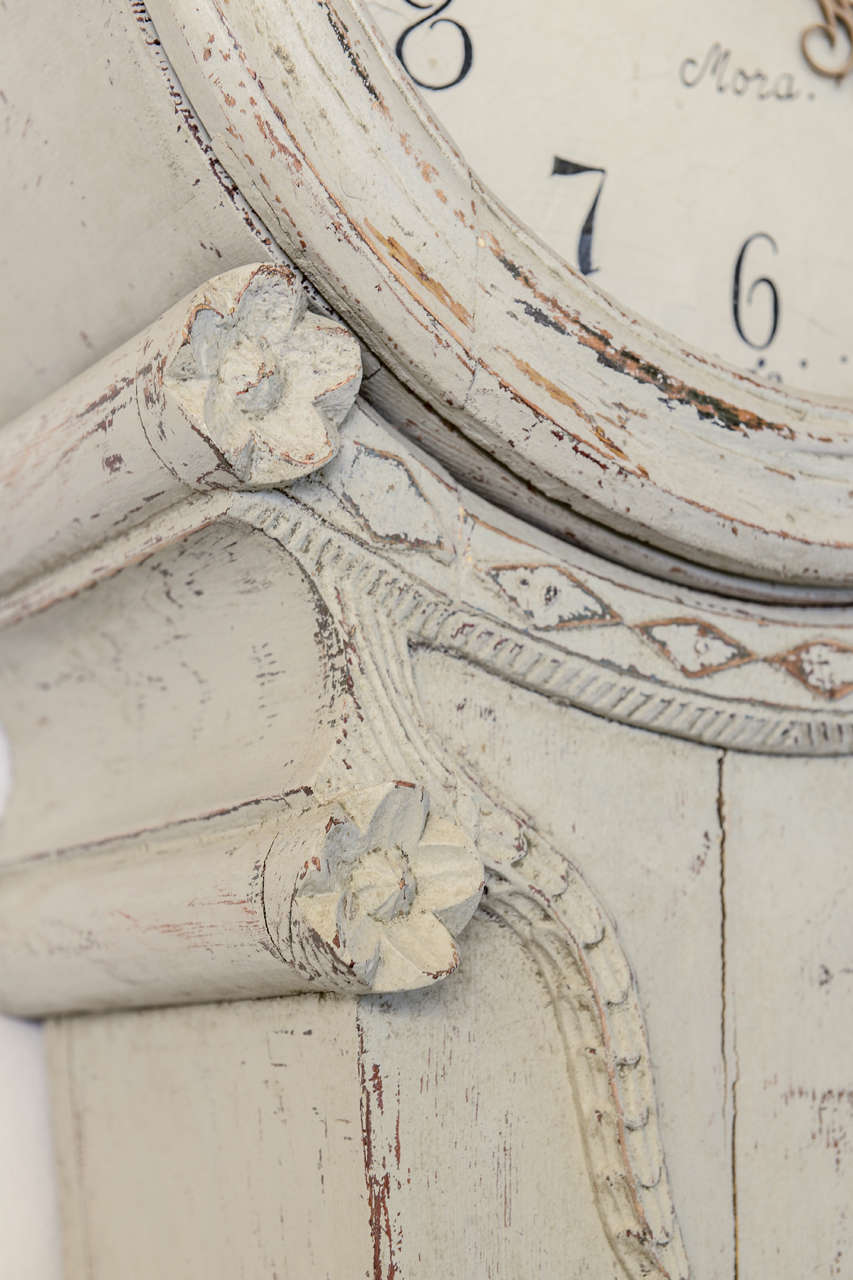 Antique Swedish Painted Mora Clock Early 19th Century 6
