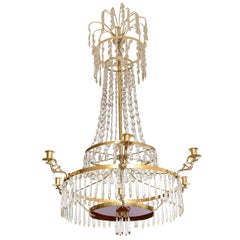 Antique Baltic Crystal Chandelier  Early 19th Century