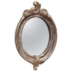 19th Century Petite Silver Gilt Mirror