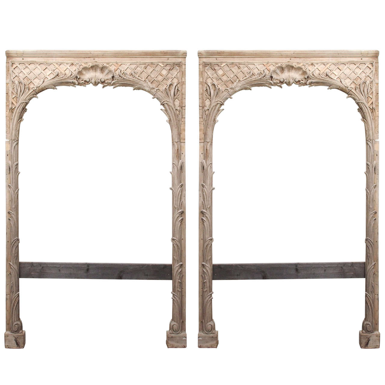 Pair grand carved wood frames at 1stdibs