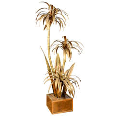 Famous Maison Jansen 1970s Palm Trees Floor Lamp