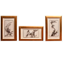 Gilt Framed 19th Century Qing Dynasty Decorative Iron Florals 3