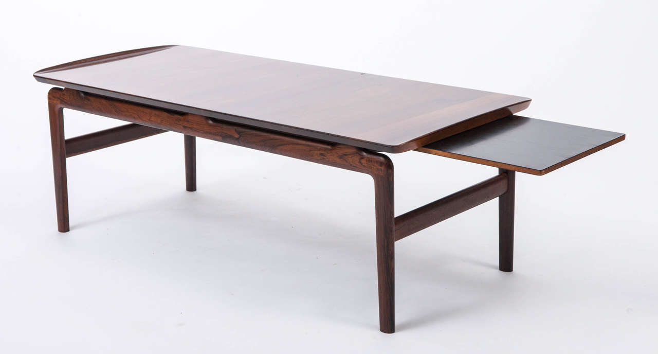 Finn Juhl rosewood rectangular coffee table, Denmark circa 1960
