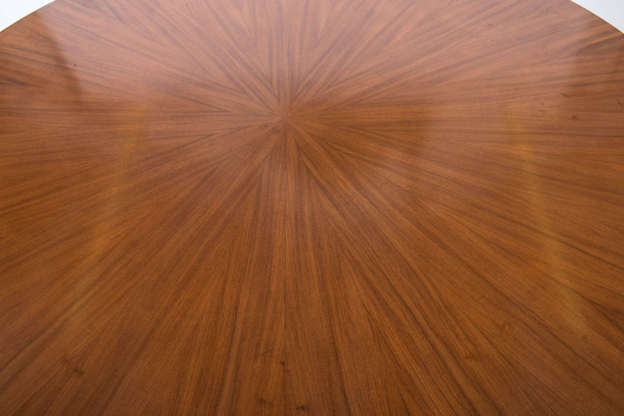 Italian Paolo Buffa attributed mahogany circular centre table, Italy circa 1950 For Sale