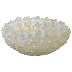 Murano Floral Flush Mount Ceiling Fixture 4