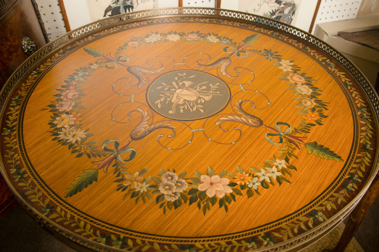 painted round table