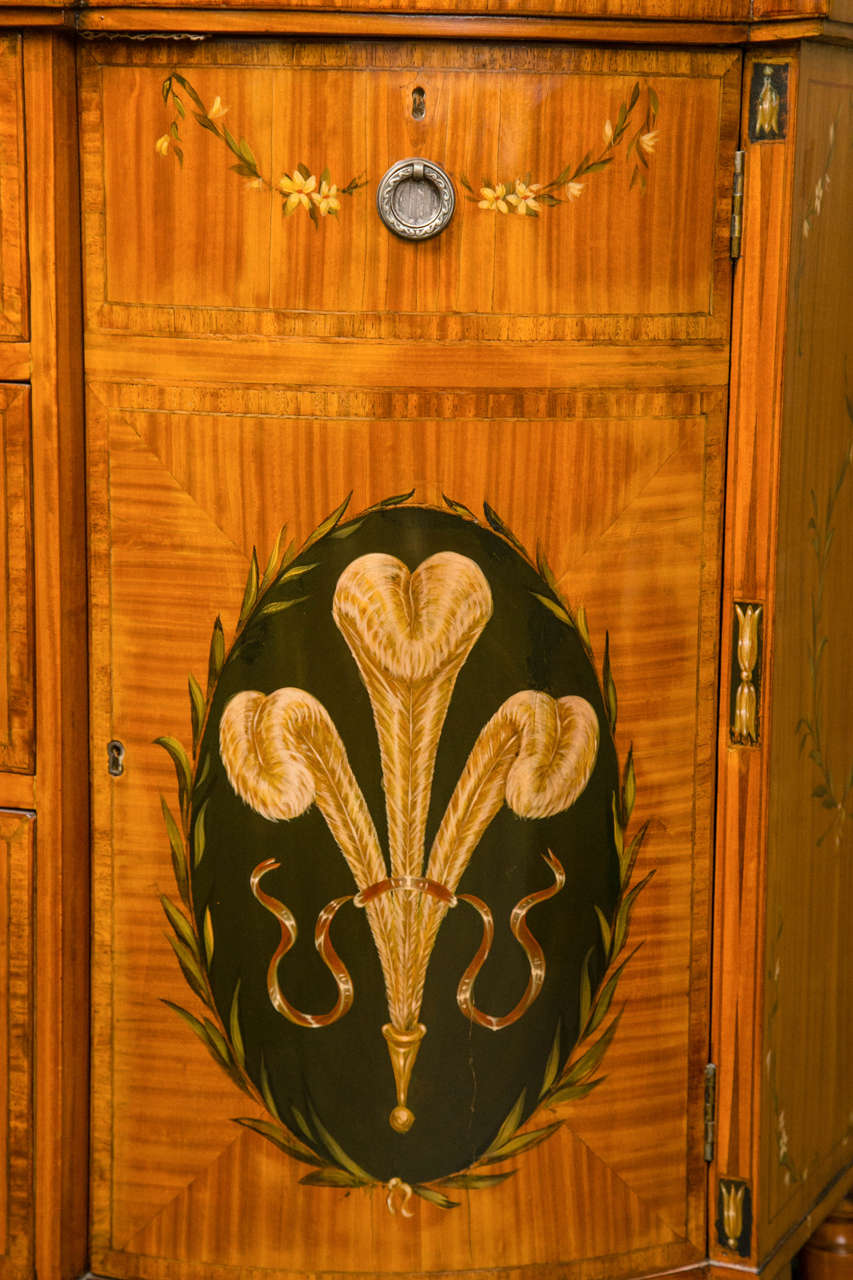 British Edwardian Paint Decorated Cabinet For Sale