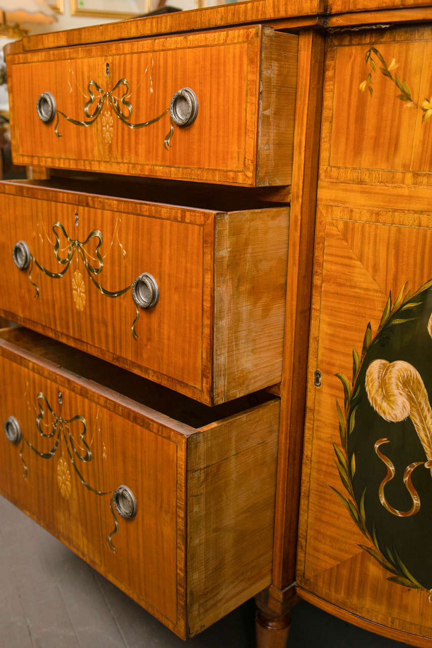 Kingwood Edwardian Paint Decorated Cabinet For Sale