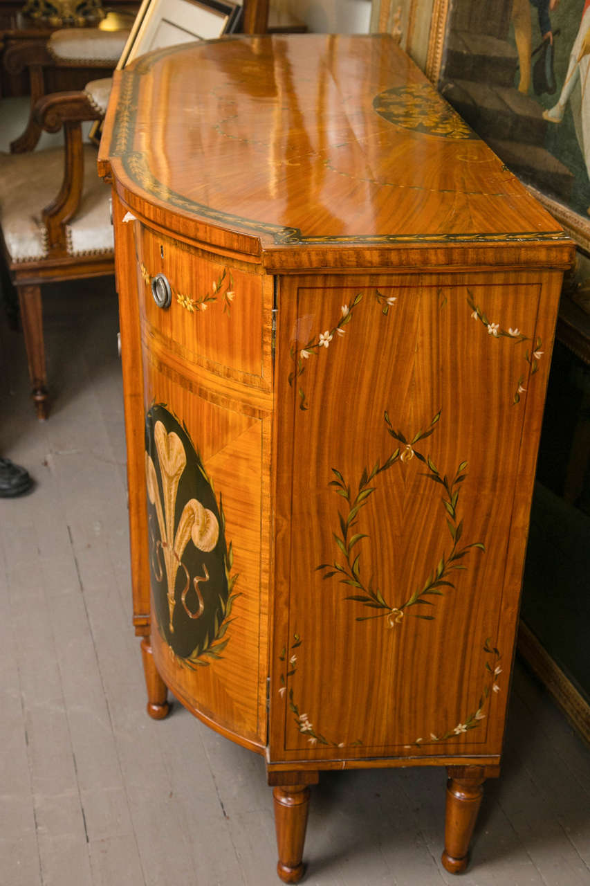 Edwardian Paint Decorated Cabinet For Sale 2