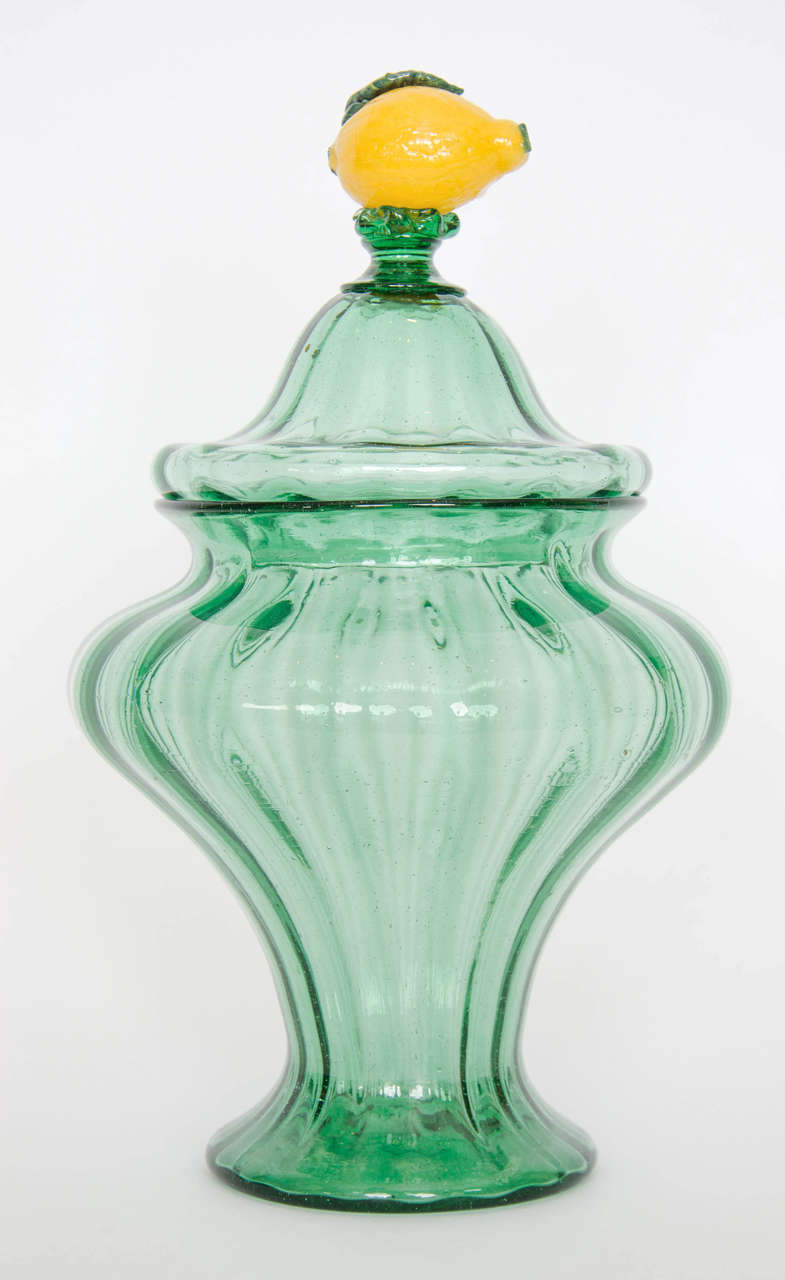 Covered Glass Jar
