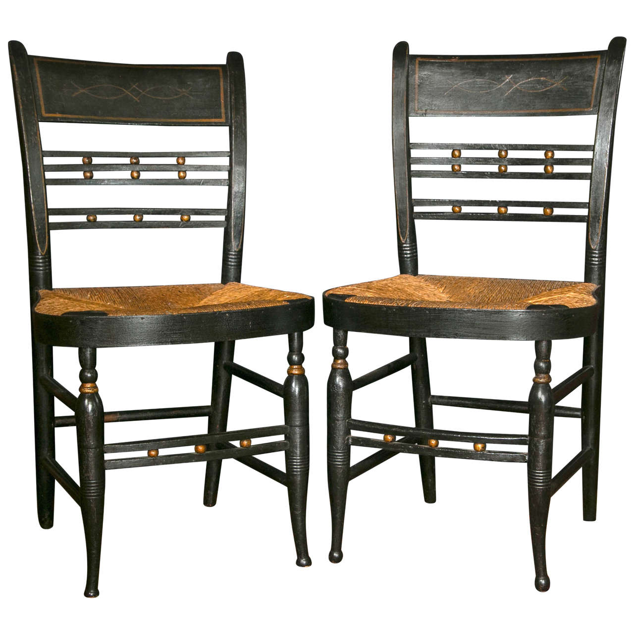 Pair of Painted Side Chairs